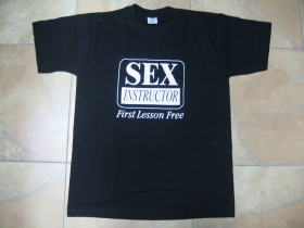 Sex Instructor, čierne pánske tričko 100%bavlna 